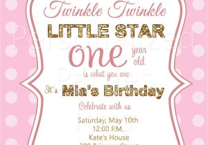 Twinkle Twinkle Little Star Birthday Invitation Template Twinkle Twinkle Little Star Birthday Invitations