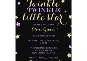 Twinkle Twinkle Little Star Birthday Invitation Template Twinkle Twinkle Little Star Birthday Invitations Zazzle