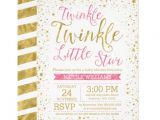 Twinkle Twinkle Little Star Girl Baby Shower Invitations Girly Cute Pink Girl Baby Shower Invitations & Party Ideas