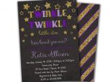 Twinkle Twinkle Little Star Girl Baby Shower Invitations Purple Twinkle Twinkle Little Star Invitation Girl Baby