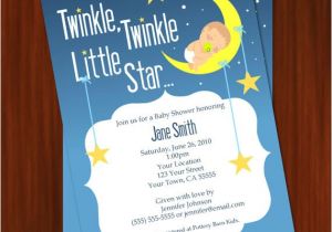 Twinkle Twinkle Little Star Girl Baby Shower Invitations Twinkle Twinkle Little Star Baby Shower by Dizzydesignstudio