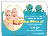 Twins 2nd Birthday Invitation Wording Items Similar to Twins Under the Sea Birthday 1st 2nd