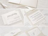 Two Fold Wedding Invitation Template Elegant and formal Cream Ivory and Champagne Opal