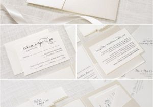 Two Fold Wedding Invitation Template Elegant and formal Cream Ivory and Champagne Opal