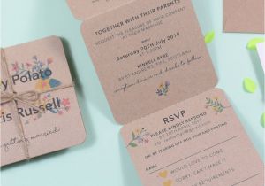 Two Fold Wedding Invitation Template Floral Tri Fold Wedding Invitation by Paper and Inc