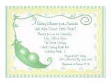 Two Peas In A Pod Baby Shower Invitations for Twins Two Peas In A Pod Twins Baby Shower Invitations