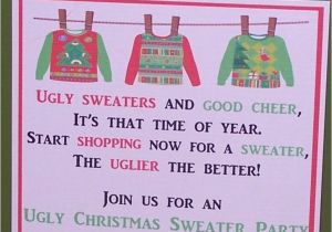 Ugly Christmas Sweater Party Invites Invitations Ugly Sweater Party Christmas by