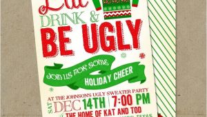 Ugly Christmas Sweater Party Invites Ugly Sweater Invitations Christmas Party Diy