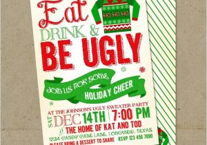 Ugly Christmas Sweater Party Invites Ugly Sweater Invitations Christmas Party Diy