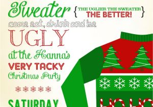 Ugly Holiday Sweater Party Invitation Template Free Sweeten Your Day events 39 Be Ugly 39 Christmas Party