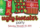 Ugly Holiday Sweater Party Invitation Template Free Ugly Christmas Sweater Invitation