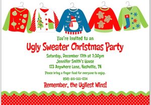 Ugly Sweater Christmas Party Invitations Wording Lady Scribes Tis the Season for Ugly Sweaters
