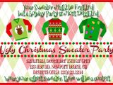 Ugly Sweater Christmas Party Invitations Wording Ugly Christmas Sweater Party Flyer Invitation Templates