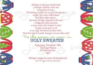 Ugly Sweater Party Invitation Poem Holiday Ugly Sweater Invitation Digital File Print