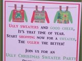 Ugly Sweater Party Invitation Poem Invitations Ugly Sweater Party Christmas by