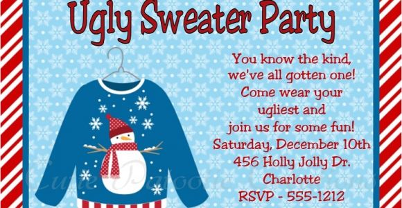 Ugly Sweater Party Invitation Poem Tacky Christmas Sweaters Quotes Quotesgram