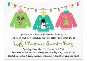 Ugly Sweater Party Invitation Poem Ugly Christmas Sweater Party Invitations 14 Cm X 19 Cm