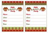 Ugly Sweater Party Invite Template Baptism Invitation Ugly Sweater Invitation Template Free