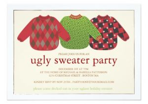 Ugly Sweater Party Invite Template Ugly Christmas Sweater Party Invitation Zazzle Com