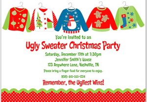Ugly Sweater Party Invites Christmas Party Invitations Ugly Sweater