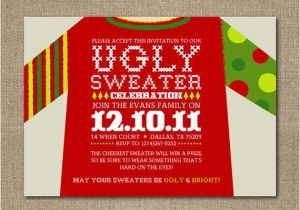 Ugly Sweater Party Invites Ugly Christmas Sweater Party Invite Idea Christmas Xmas
