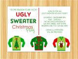 Ugly Sweater Party Invites Ugly Sweater Christmas Party Invitations