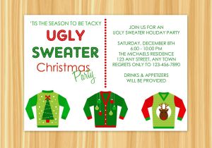 Ugly Sweater Party Invites Ugly Sweater Christmas Party Invitations