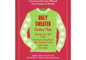 Ugly Sweater Party Invites Ugly Sweater Holiday Party Invitation