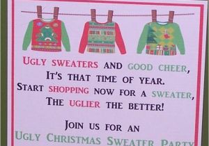 Ugly Sweater Party Invites Wording Invitations Ugly Sweater Party Christmas Set Of 10
