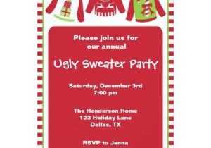 Ugly Sweater Party Invites Wording Ugly Christmas Sweater Party Invitations