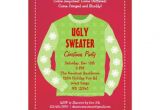 Ugly Sweater Party Invites Wording Ugly Sweater Holiday Party Invitation 5" X 7" Invitation