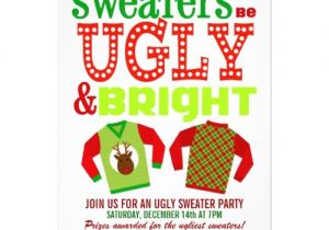 Ugly Xmas Sweater Party Invites Ugly Christmas Sweater Party Invitations