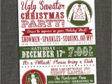 Ugly Xmas Sweater Party Invites Ugly Sweater Party Invitations