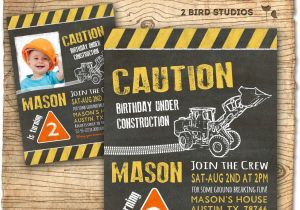 Under Construction Birthday Party Invitations Construction Invitation In Chalkboard Optional Construction