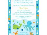 Under the Sea Baby Boy Shower Invitations Blue Under the Sea Baby Shower Invitations
