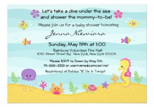 Under the Sea Baby Shower Invitation Templates Under the Sea Baby Shower Invitation