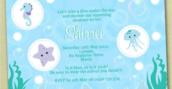 Under the Sea Baby Shower Invitation Templates Under the Sea Baby Shower Invitations – Gangcraft