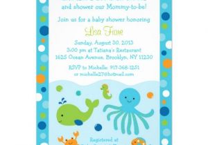 Under the Sea Baby Shower Invitation Templates Under the Sea Baby Shower Invitations