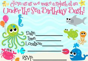 Under the Sea Birthday Invitation Template Free Best Ideas About Printables Edited Printables Change and