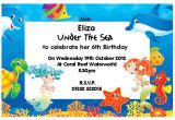 Under the Sea Birthday Invitation Template Free Under the Sea Birthday Party Invitations Free Invitation