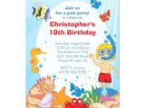 Under the Sea Birthday Invitation Template Under the Sea Pool Party Birthday Invitation Boy Zazzle Com