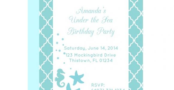 Under the Sea Birthday Invitations Free Free Printable Under the Sea Party Invitation From