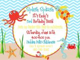 Under the Sea Birthday Invitations Free Under the Sea Birthday Invitation $12 00 Via Etsy