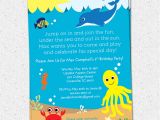 Under the Sea Birthday Party Invitation Template Under the Sea Birthday Party Invitation Printable Boy or