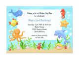 Under the Sea Birthday Party Invitation Template Under the Sea Birthday Party Invitation Zazzle
