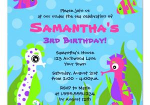 Under the Sea Birthday Party Invitation Template Under the Sea Ocean themed Kids Birthday Party Invitation