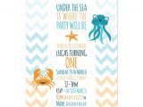 Under the Sea Birthday Party Invitations Free Printable Printable Custom Birthday Party Invitation Under the Sea