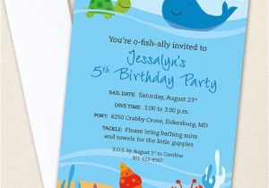 Under the Sea Birthday Party Invitations Free Printable Under the Sea Party Invitations Professionally Printed