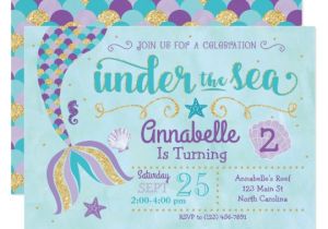 Under the Sea Party Invitation Template Mermaid Invitation Under the Sea Invite Zazzle Com