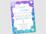 Under the Sea Quinceanera Invitations Sweet 16 Birthday Invitation Under the Sea by